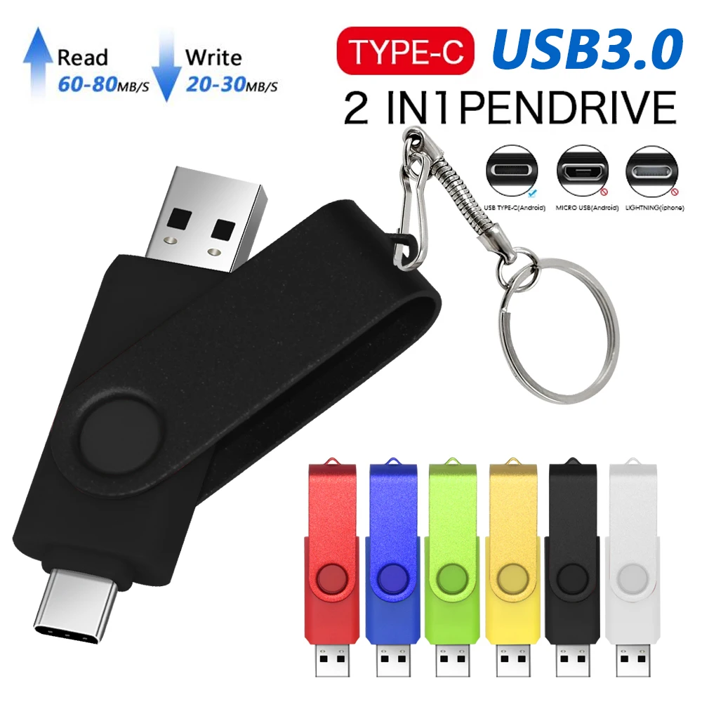 

USB-флеш-накопитель 8 ГБ 256 ГБ 3.0 Pen Drive 128 ГБ Cle USB-накопитель для Type C Android/ПК 64 ГБ Pendrive 32 ГБ 16 ГБ Memoria USB