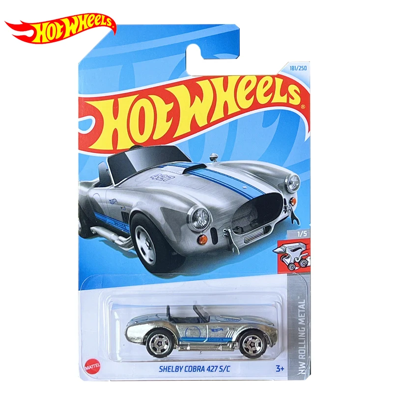 Original Hot Wheels C4982 Car Toys 1/64 Diecast Metal Shelby Cobra 427 S/C Vehicle Model Toy for Boys Collection Birthday Gift