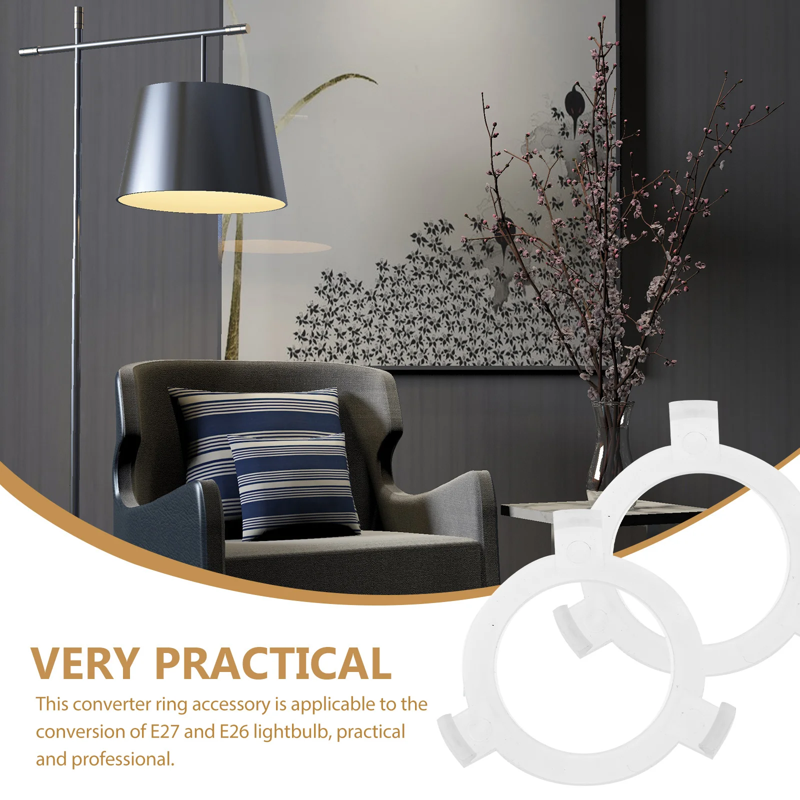 

10 шт. конвертер держателя лампочки E27 в E26, прочный, компактный размер, высокая долговечность, профессиональная технология для многократного использования