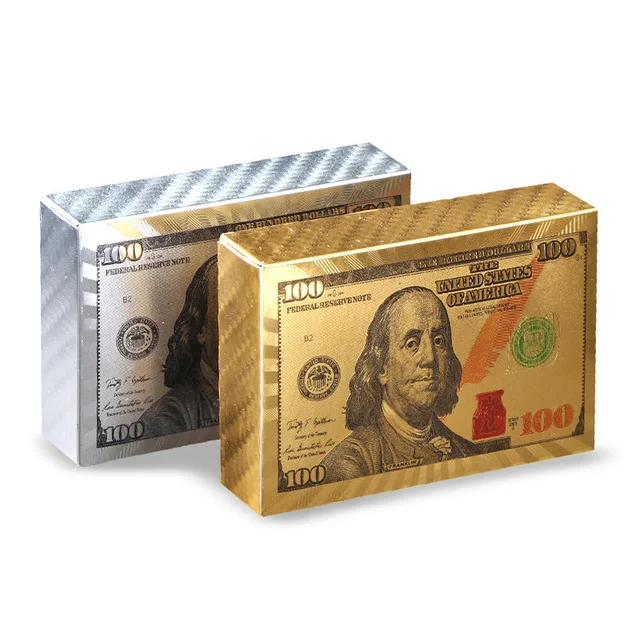 

Golden Playing Entertain Cards Gold Foil Pokers Set Magic Cards Plastic Foil Pokers Durable Waterproof Cards Card Game Props TMZ