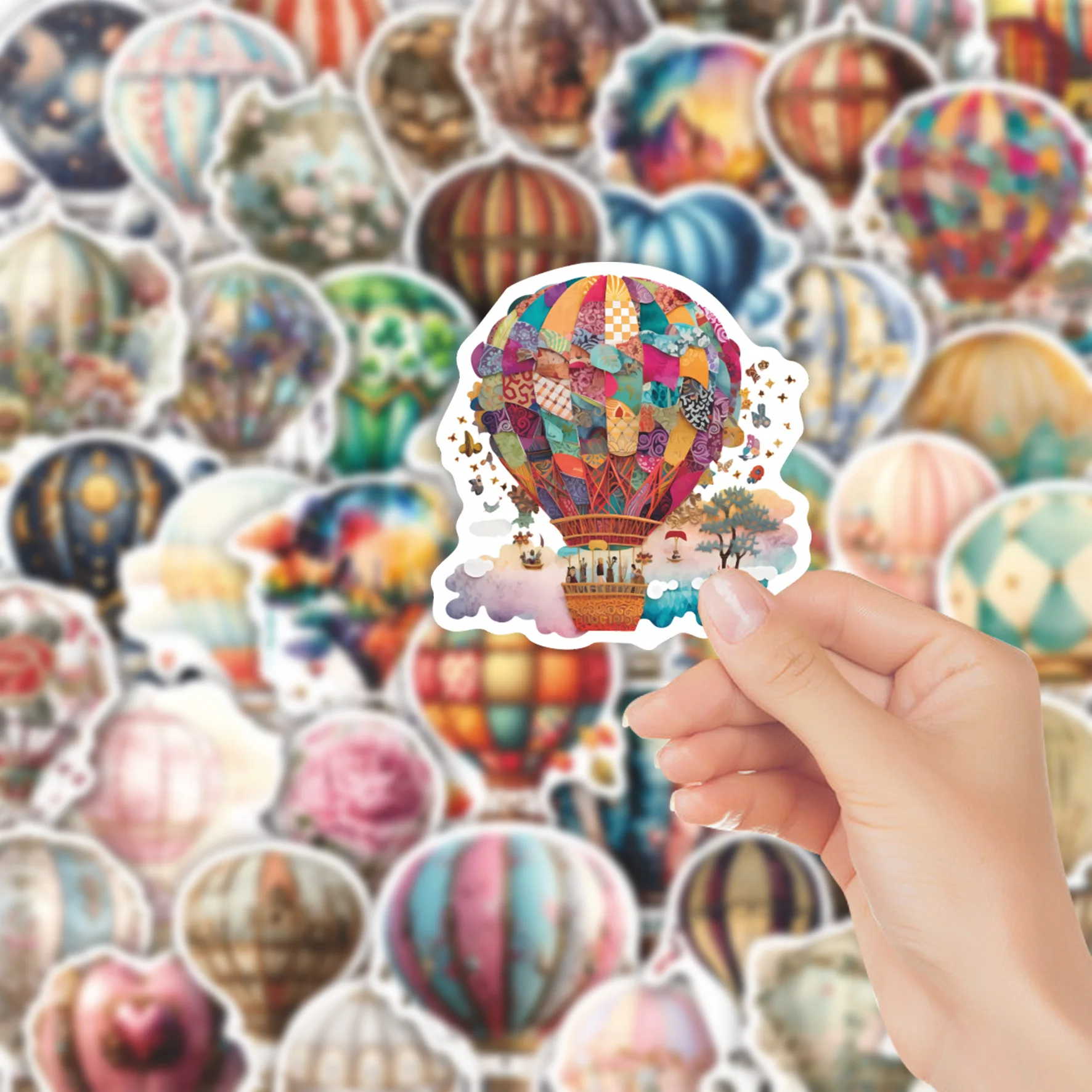

10/52PCS Colourful Hot Air Graffiti Stickers Exquisite Fashion Sticker for Phone Computer Notebook Stationery DIY Toys Secret