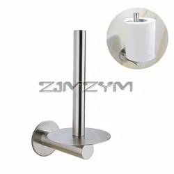 Stainless Steel Vertical Toilet Paper Roll Holder Storage Rack Bathroom Hardware Fittings Toilet Paper Holder