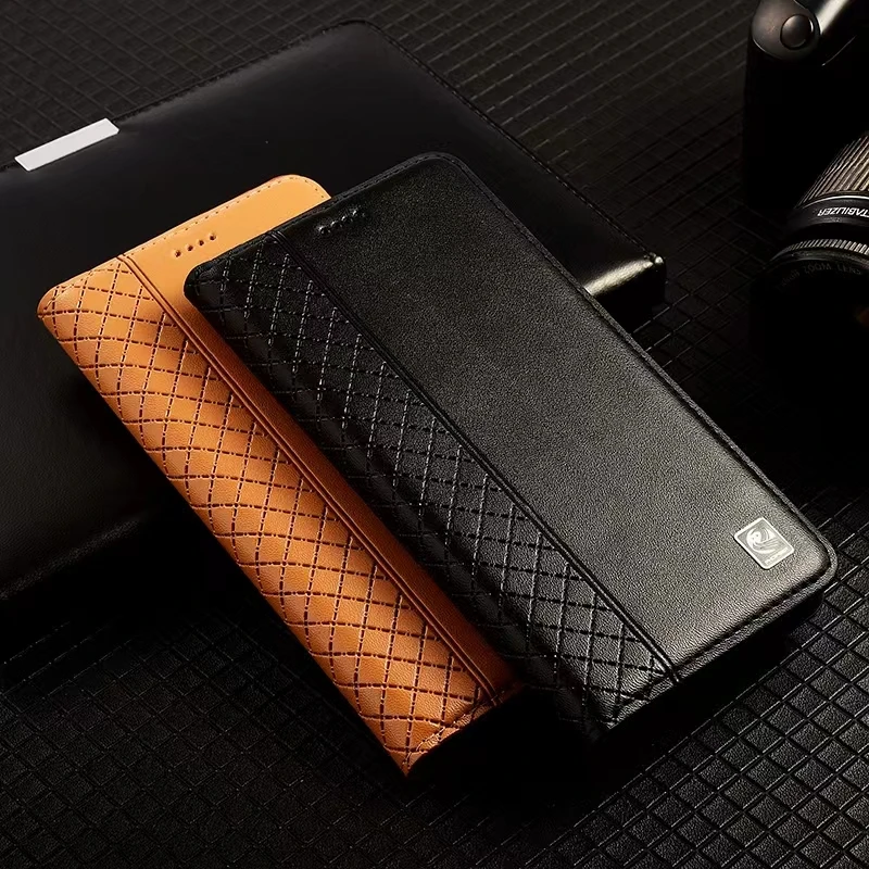 

Чехол-раскладушка для телефона из натуральной кожи Nappa подходит для Xiaomi Poco X7 Pro C61 C65 C75 5G, чехлы с магнитным держателем, чехол-бумажник