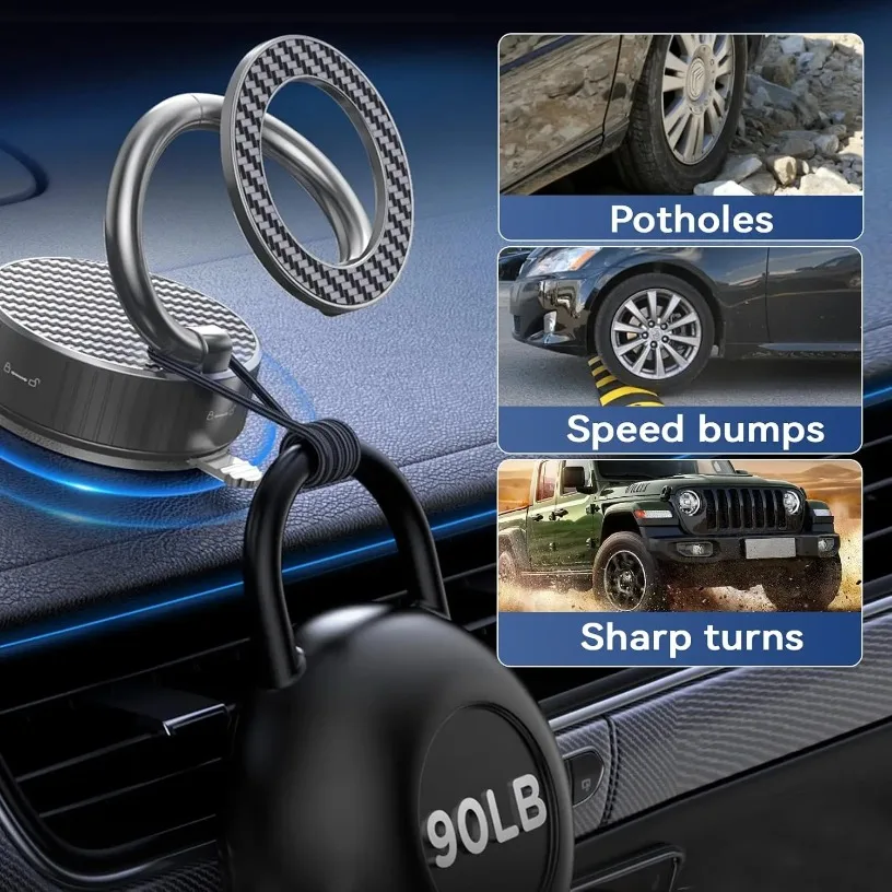 

360 ° Регулируемый магнитный автомобильный держатель для телефона Magsafe, автомобильное крепление для iPhone 17, 16, 15, 14, 13, аксессуары для автомобиля/тренажерного зала/зеркала/душа