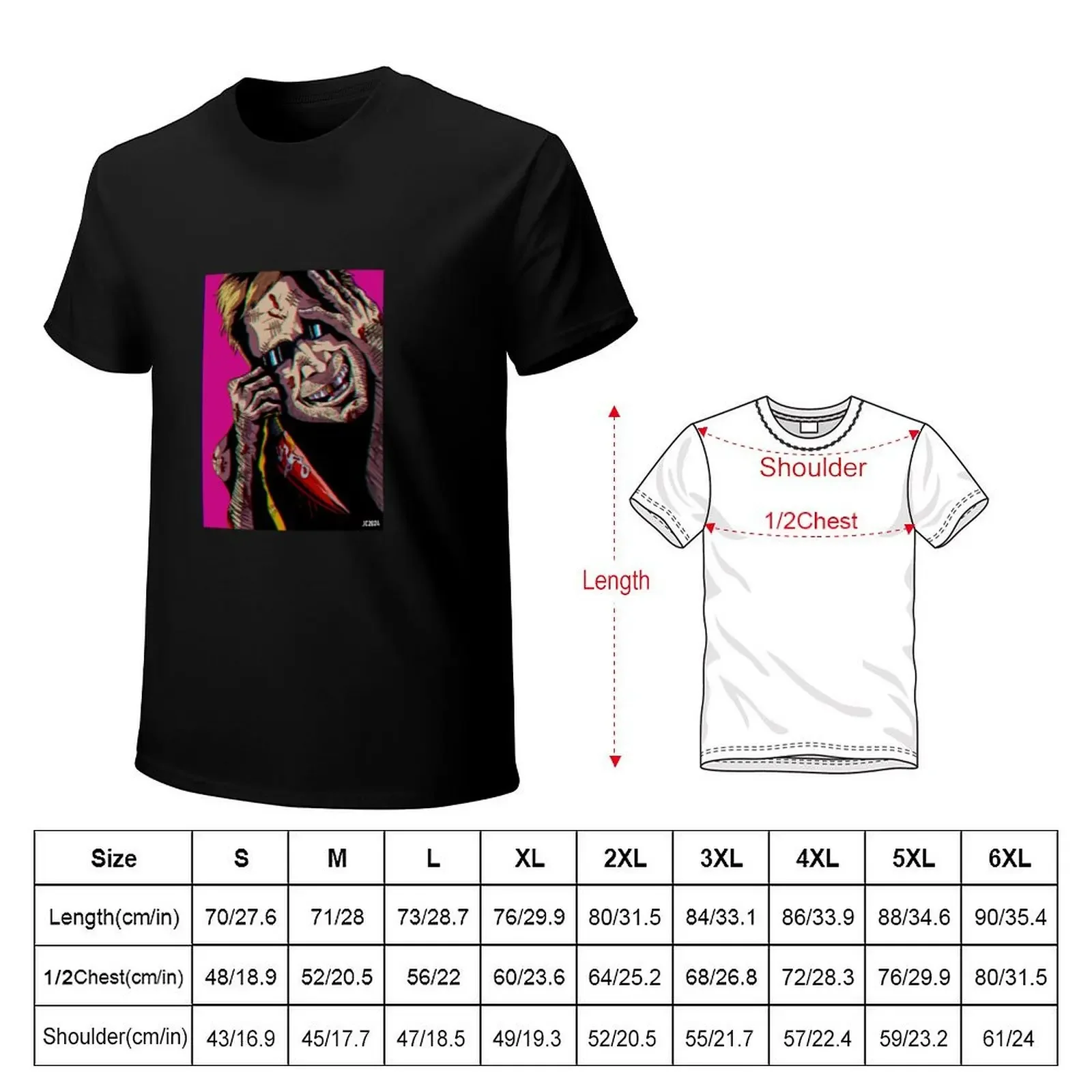 Victor Zsasz Zombie World portrait (digital) T-Shirt summer top Blouse mens vintage t shirts