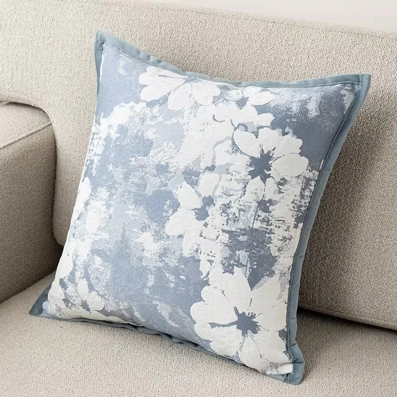 

Vintage Floral Cushion Cover Distressed Flower Throw Pillow Case for Couch Living Room Bedroom Home Decor Jacquard Pillowcase