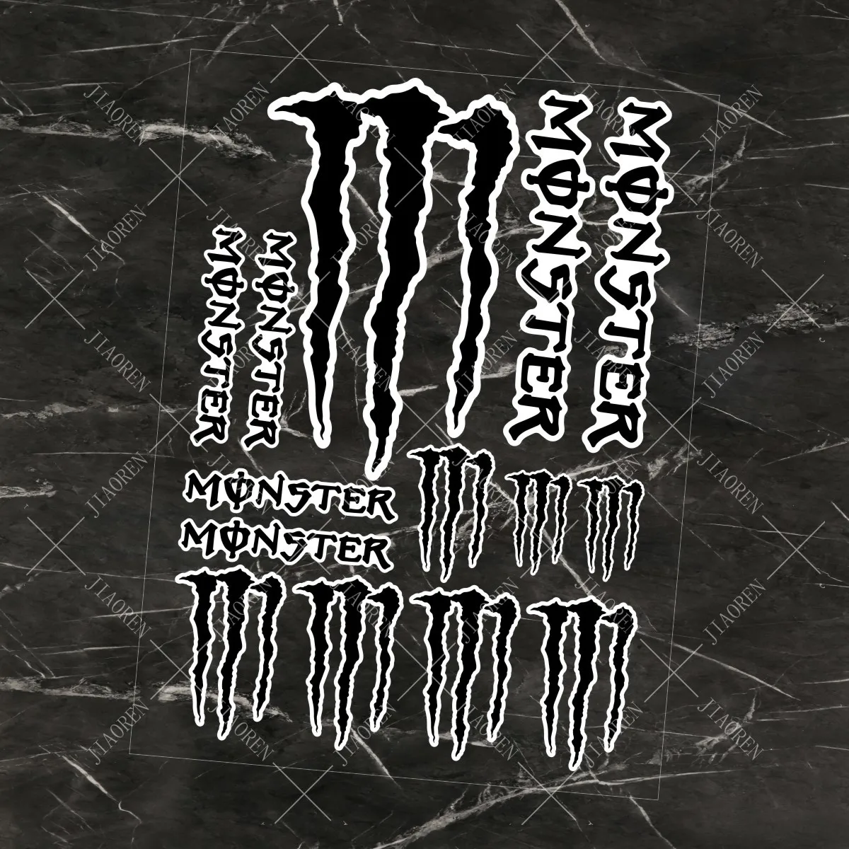 عيد الميلاد كبير الوحش الطاقة ملصق شعار خزان دراجة نارية سيارة ملصق مائي مجموعة عاكسة لياماها هوندا كاواساكي سوزوكي BMW KTM