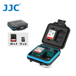 JJC 16 Slots Micro SD Card Case Storage Box Soft Foam MicroSD Card Holder Waterproof Memory Card Organizer for 16 TF Cards