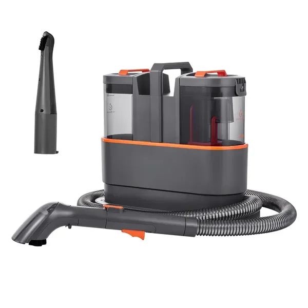 

Carpet Cleaner, 50.72 oz Clean & 27.05 oz Dirty Tank, Portable Upholstery Shampooer, 11.5Kpa Handheld Extractor, Spot Stain Clea