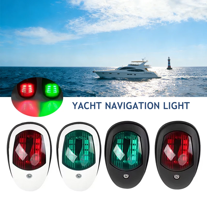 Boat LED Navigation Lights Red/Green 12V 24V Waterproof Marine Yacht Signal Lamp Side Marker Lights For Sailboat Kayak