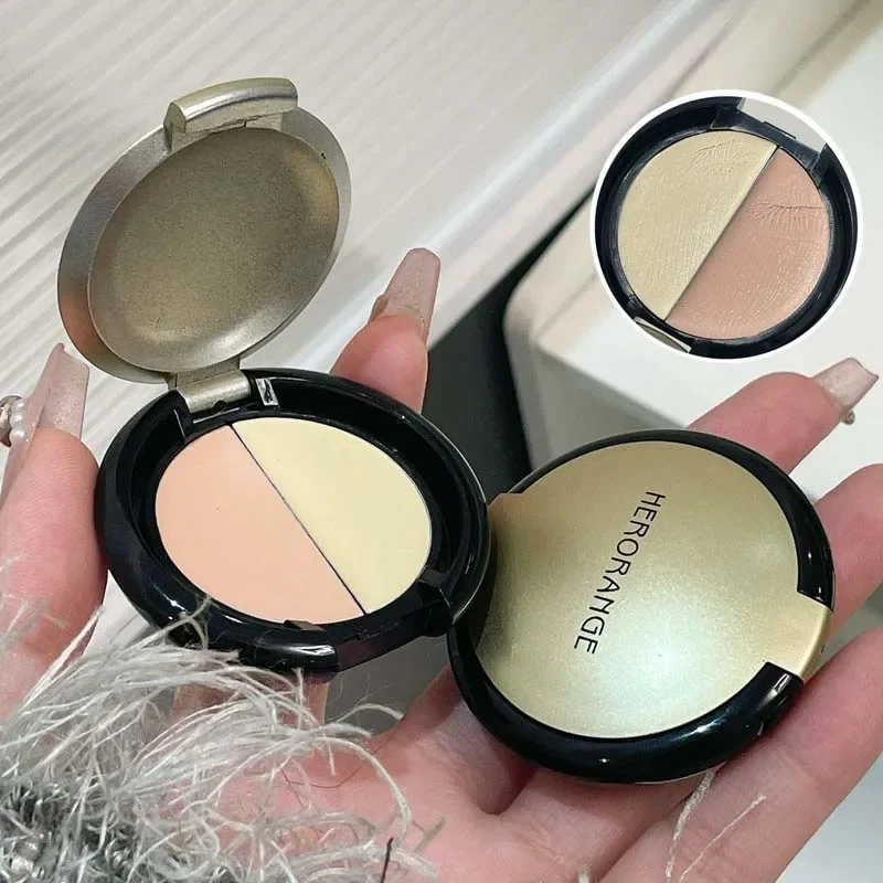 Two-tone Full Coverage Concealer Palette Cover Anti Dark Circle Freckle Waterproof Foundation Face Makeup Cream Base Cosmetics