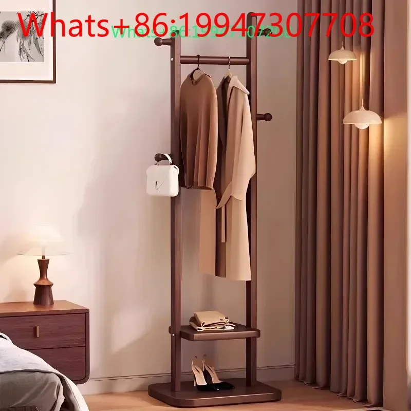 

Modern simple solid wood vertical multi-functional clothes storage rack living room bedroom office floor furniture