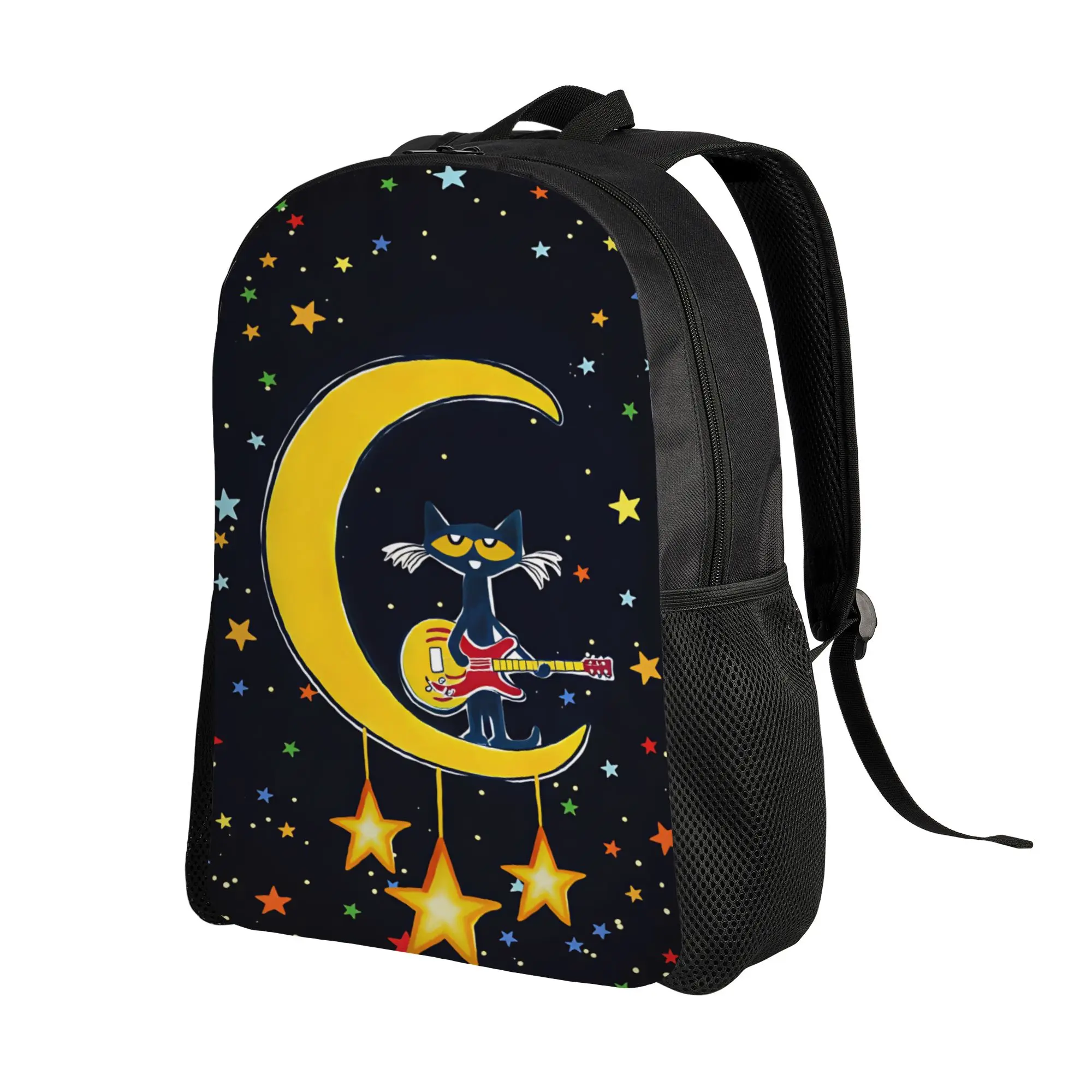 Pete The Cat Stars Comic Backpack  Stylish Backpacks Girl Sport Print High School Bags High Quality Rucksack