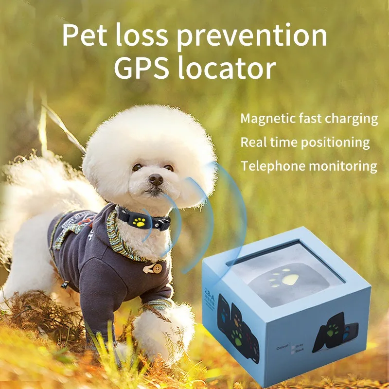 Dogs Cats GPS Tracking Pet Tracker Collar Anti-Lost Device Real Time Locator Collars for Universal