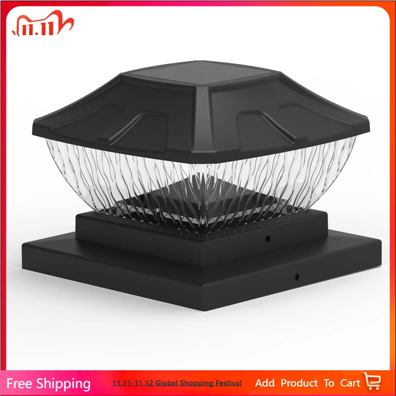 

Modern Solar Column Light 8LED Waterproof Outdoor Lighting for Courtyard Landscape Balcony Garden Patio Home Party Decor