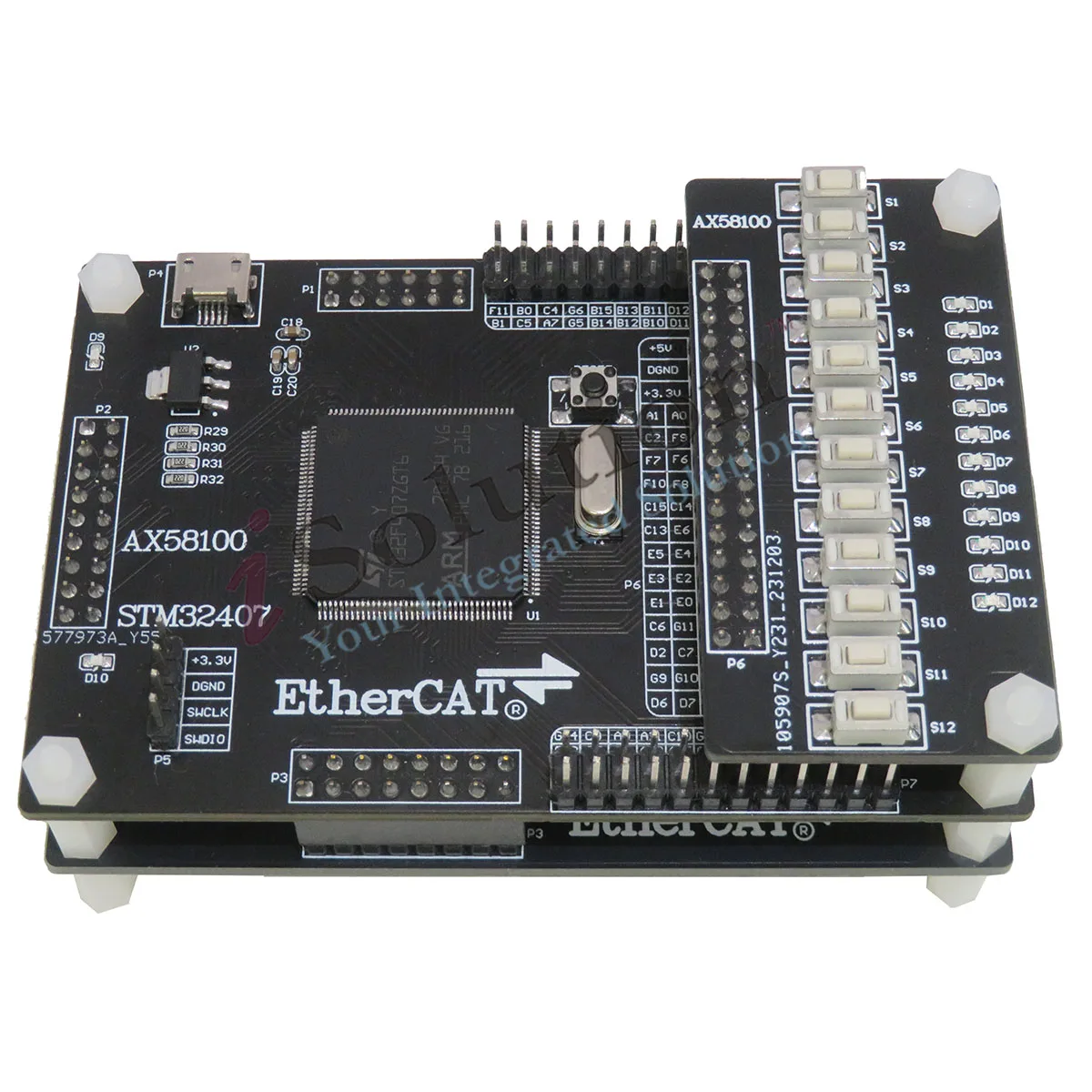 AX58100 AX58100 Slave AX58100 Development Board EtherCAT Slave 32IO CIA402