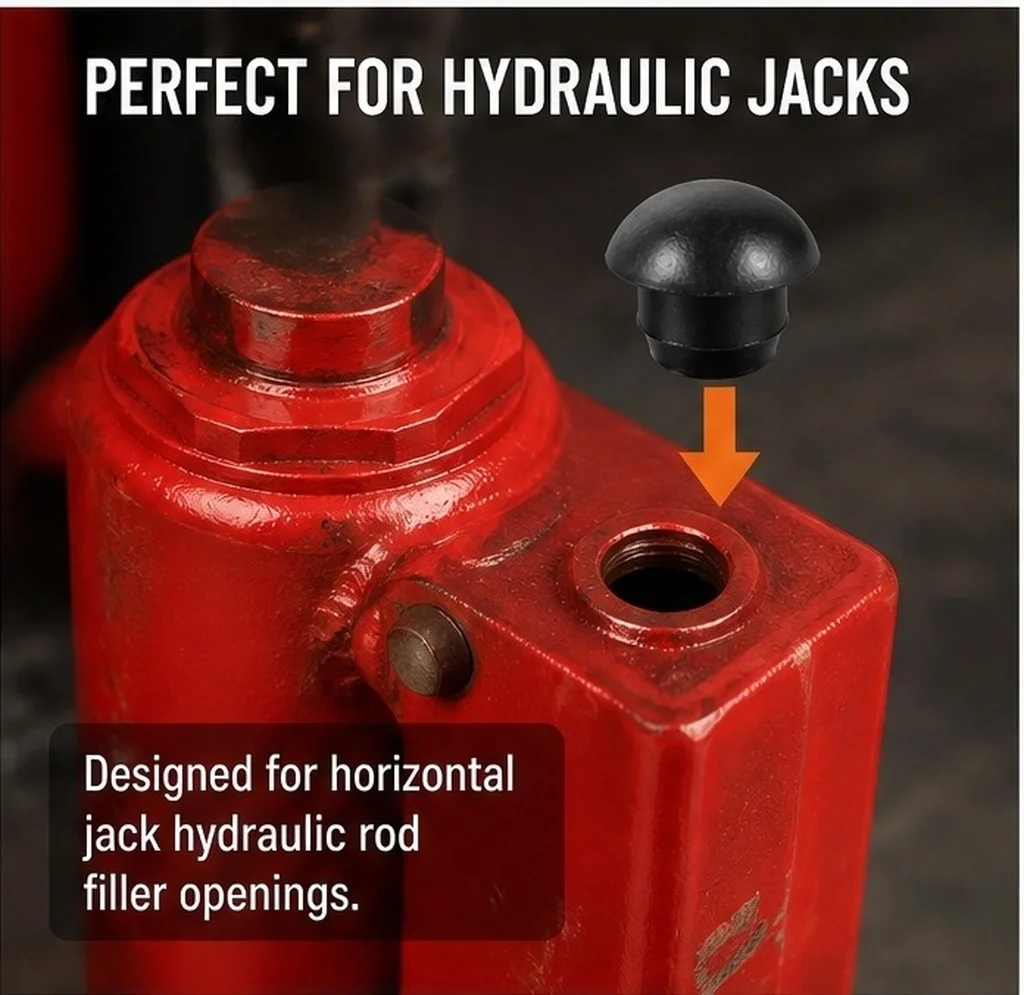 Hydraulic Jack Oil Filler Plugs 10 Pack Rubber Horizontal Floor Jack Replacement Parts Strong Sealing