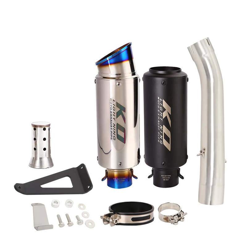 

Slip On For Aprilia Trident 660 2021-2025 60mm Motorcycle Exhaust Escape Systems Stainless Steel Muffler Middle Link Pipe Tube