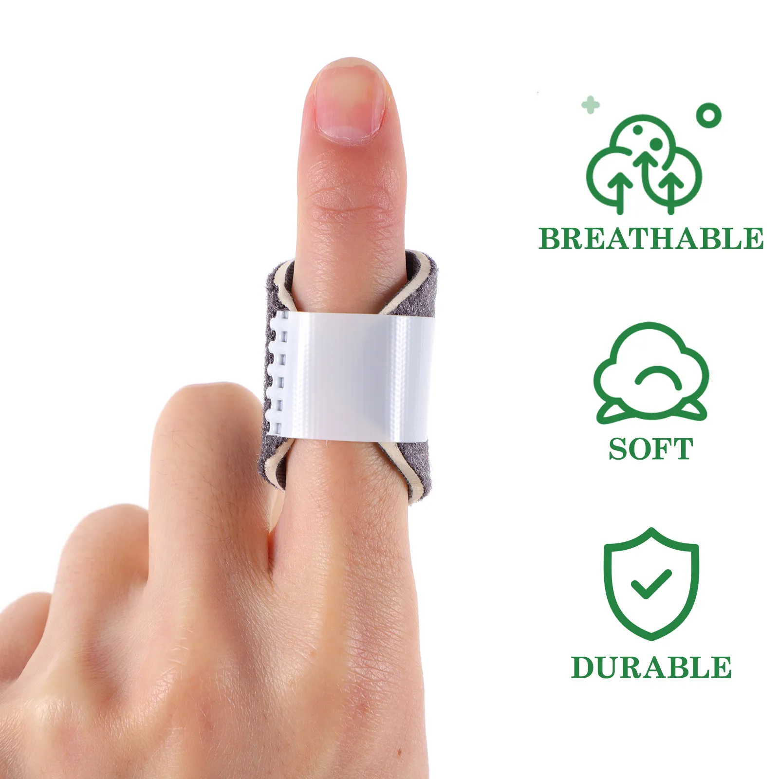 5Pcs Finger Splint Brace Adjustable Aluminum Support Lightweight Comfortable Wear Finger Stabilizer for Injury Sprain