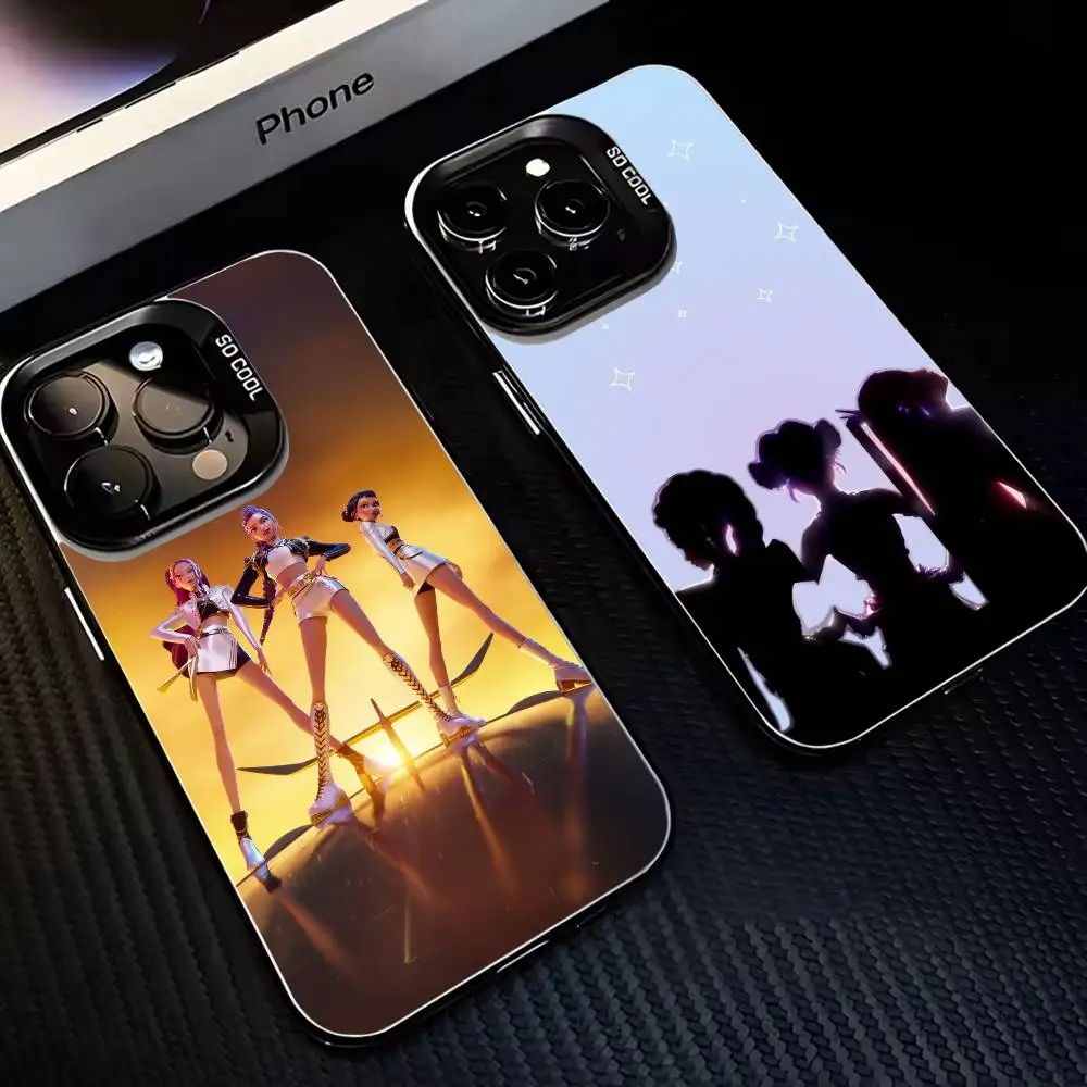 

H-Huntrix-D-Demon Hunters Phone Case For iPhone17,16,15,14,13,12,11 Plus,Pro Max Black Matte Shockproof Cover