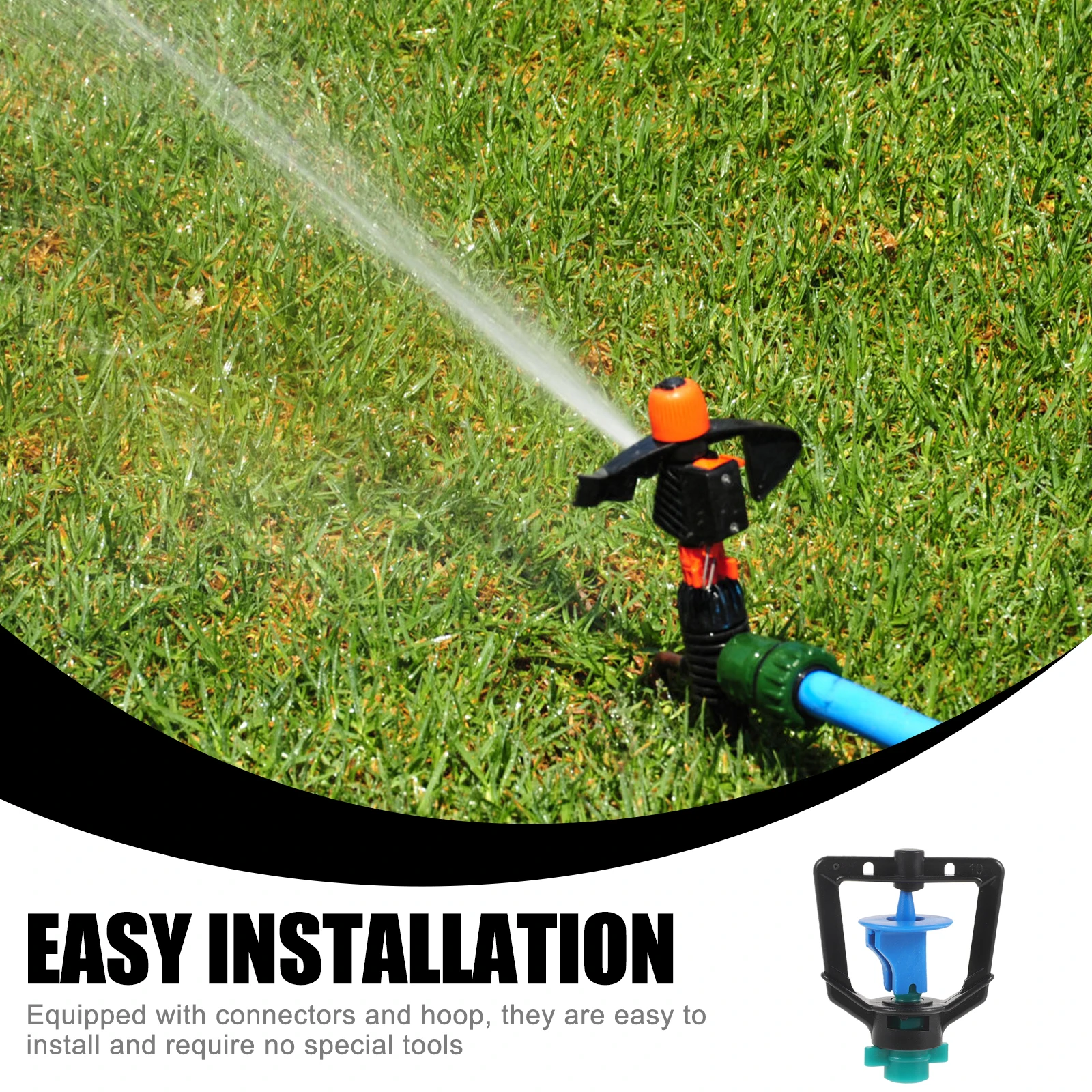 

50pcs Agricultural Head Durable Plastic Rotating Lawn Sprinkler Garden Irrigation Tool Water-Saving Sprinkler System For Lawn