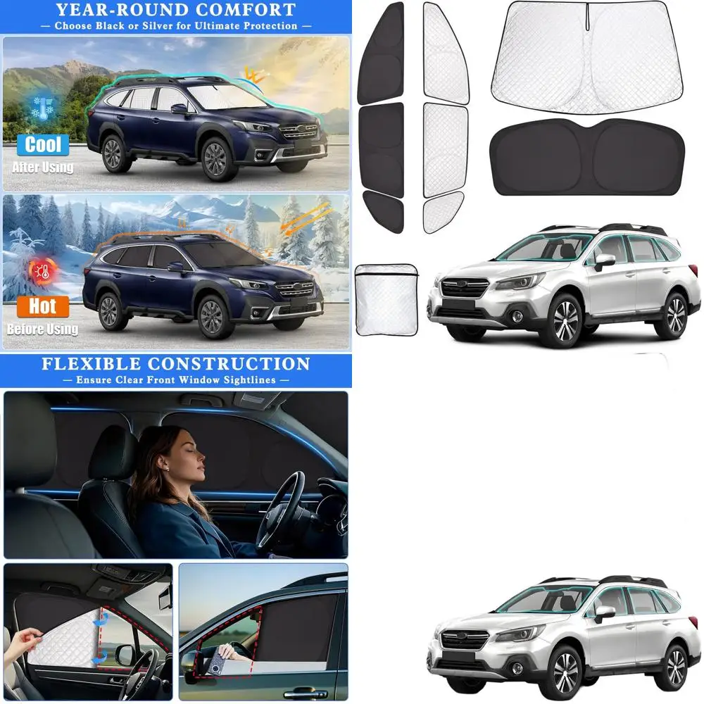 

Universal Car Window Shades 2020-2024, UV Protection, Heat Insulation, Privacy for Front, Rear, and Triangular Windows