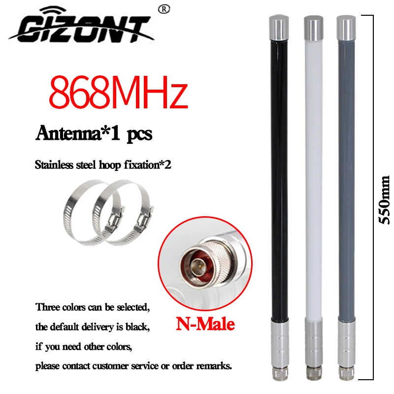 868 MHz Glasfaserantenne Outdoor OMNI Antenne 868 MHz Helium Bobcat Miner Hotspot Antennen für Meshtastic Lorawan Long Range N