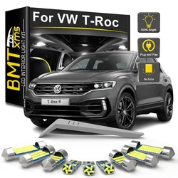 BMTxms 8Pcs LED Interior Light Bulb Kit For Volkswagen VW T-ROC TROC T ROC A11 2017 2018 2019 2020 2021 2022 2023 Lights Lamp