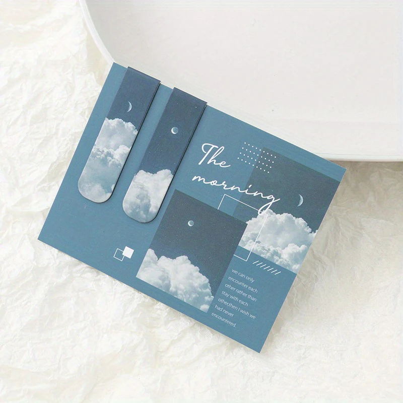 2 قطعة الإشارات المرجعية المغناطيسية تحت عنوان المناظر الطبيعية علامات الصفحة المغناطيسية مشبك الصفحة المغناطيسي للطلاب المعلمين علامات الكتاب الممتعة للقراءة