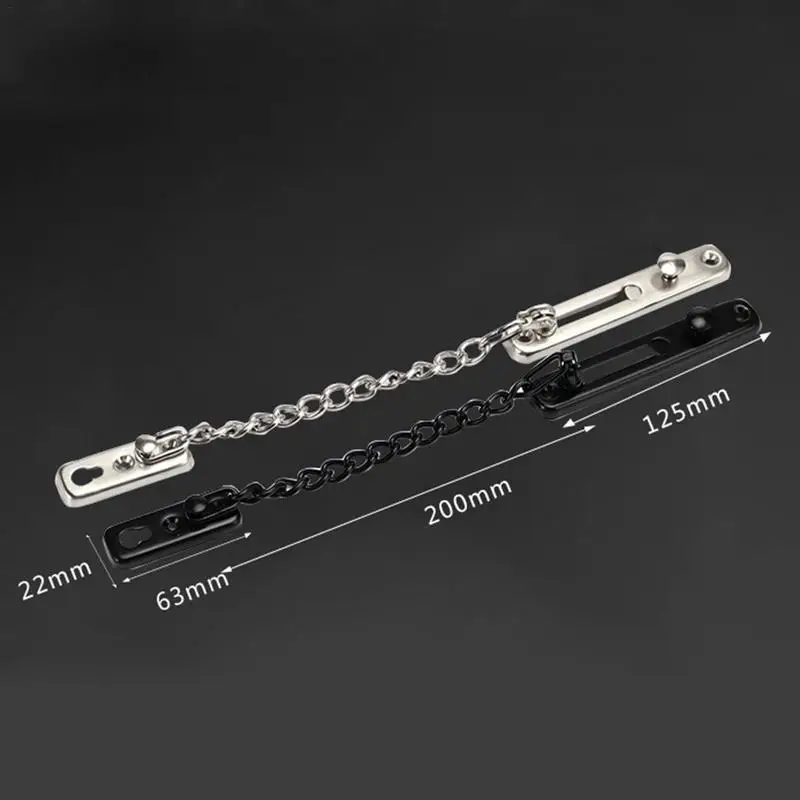 Door Chain Lock  Spring Anti Theft Press Stainless Steel Security Chain Heavy Duty Slide Catch Latch Screw Guard Accessories