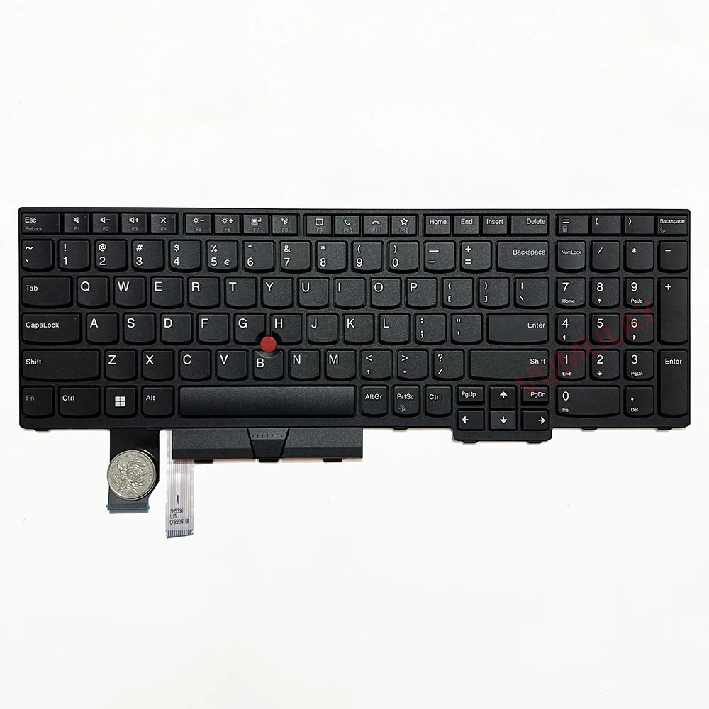 Keyboard AS untuk Lenovo ThinkPad L15 Gen 1 20U3 20U4 20U7 20U8 L15 Gen 2 20X3 20X4 20X7 20X8 T15p P15v Gen 1 Gen 2 Tanpa-Backlit