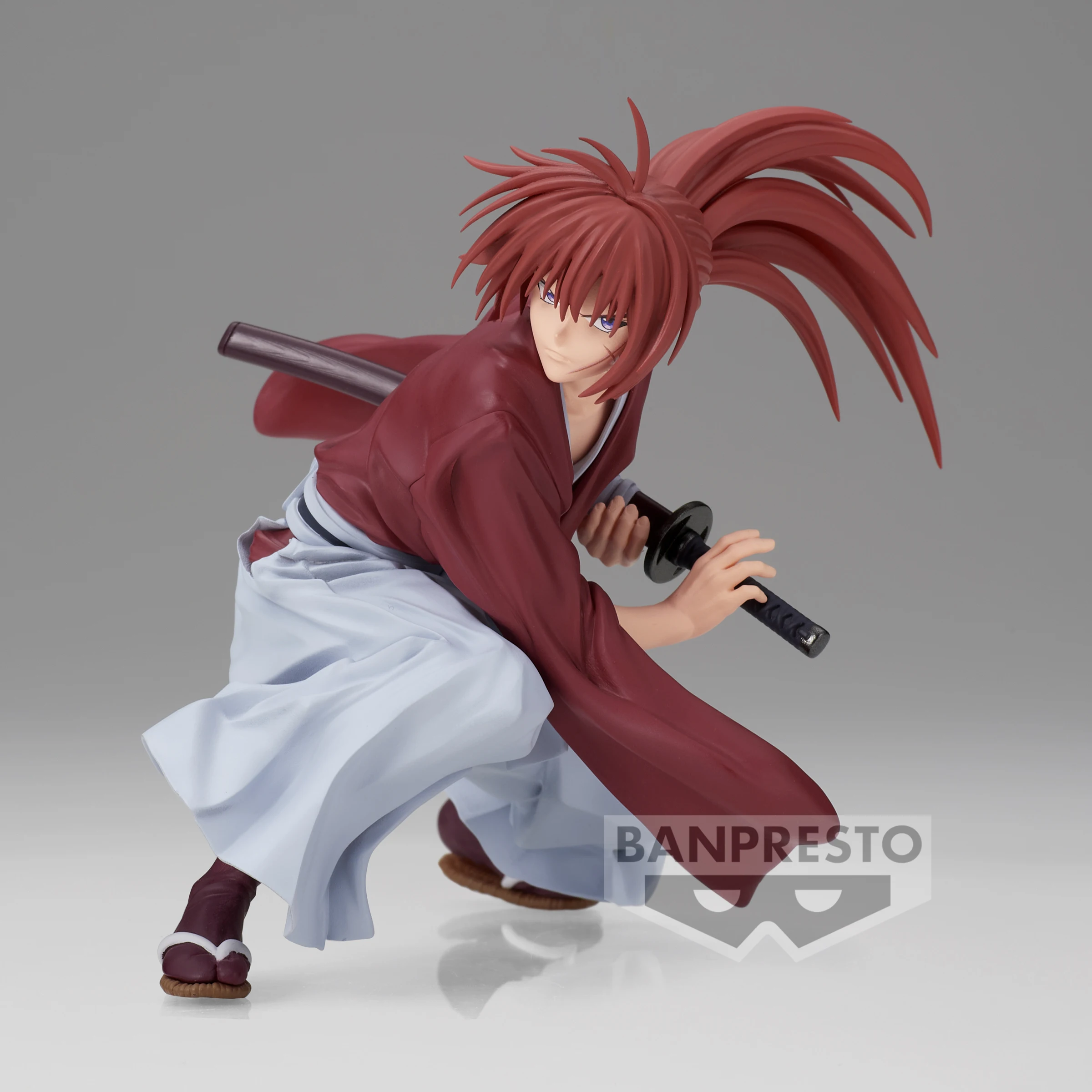 BANDAI oryginalne Anime Rurouni Kenshin wibracja gwiazdy Kenshin Himura PVC figurki BANPRESTO zabawki figurkowe Model