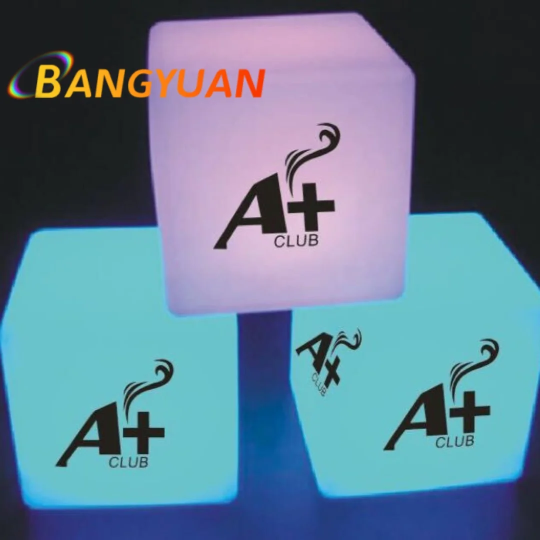 Customized Free Logo  Light LED Cube Night Light with Remote Control Led Cube Light  Cube Led Table Lamp Restaurant Sourcing
