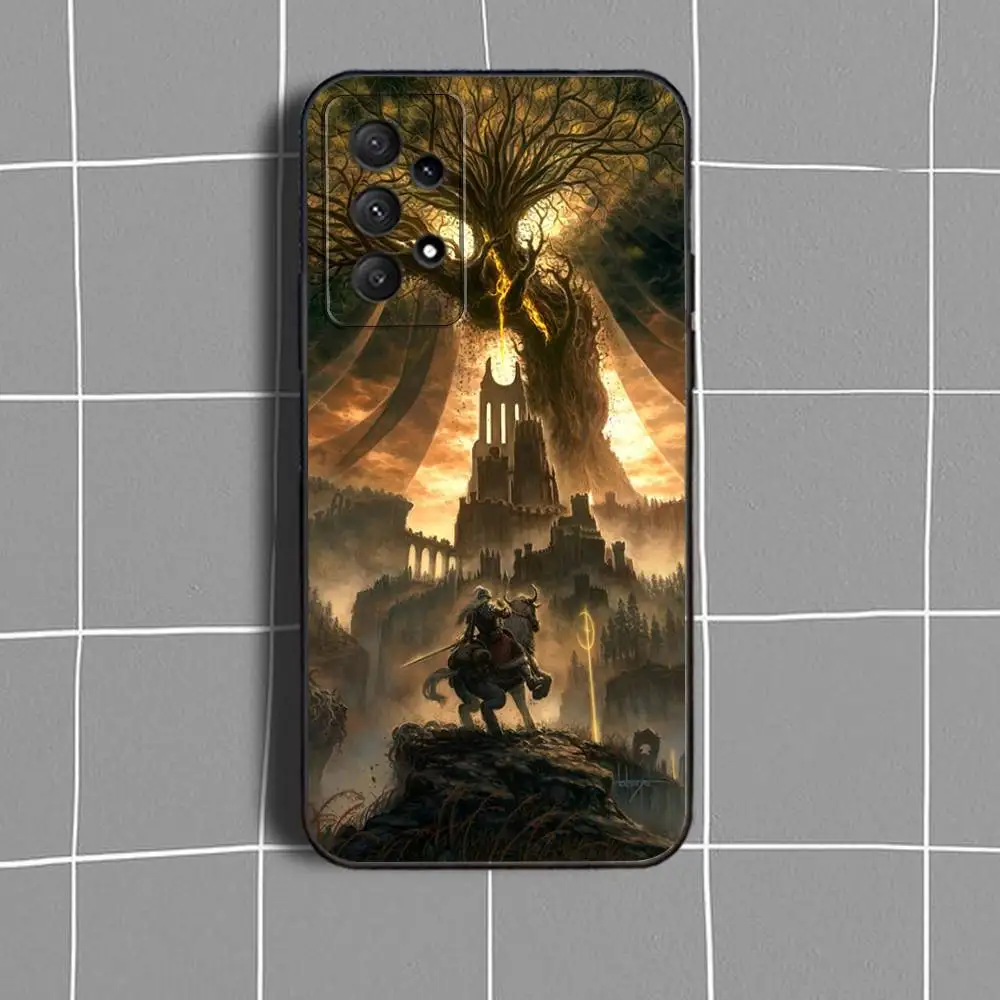 حافظة هاتف D-Dark S-Souls-ES لهاتف سامسونج جالاكسي A 91,80,73,72,71,53,52,51,22,5G غطاء أسود ناعم مقاوم للصدمات
