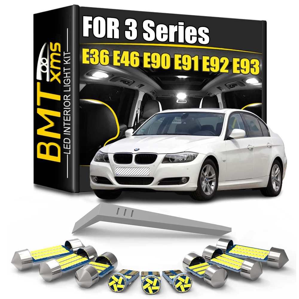 

BMTxms For BMW 3 Series M3 E36 E46 E90 Sedan E91 E92 E93 F30 F31 F34 1993-2017 Canbus LED Interior Dome Trunk Light Accessories