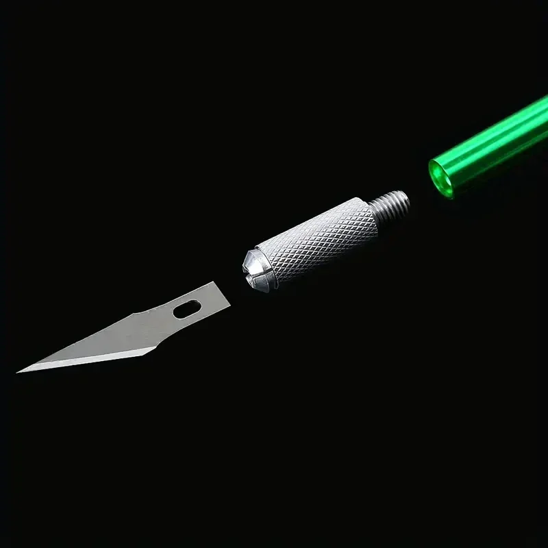 Engraving Non-Slip Metal Scalpel Knife Kit + 50/20/10/5pcs #11 Blades Cutter Craft Knives for Mobile Phone PCB Repair Hand Tools image 4