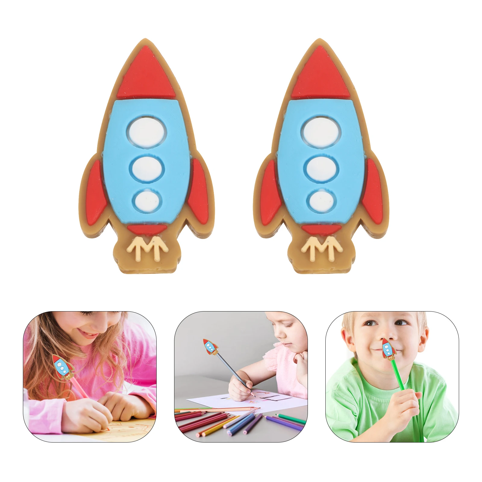 

6 Pcs Pencil Cap Protector Lovely Caps Extender Color Cover Pvc Adorable Cartoon Child