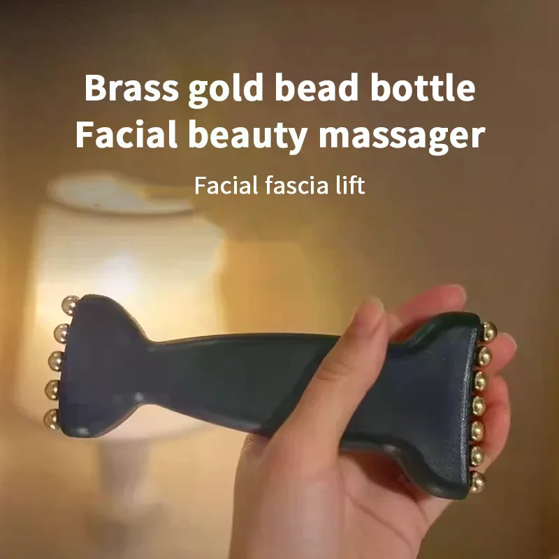 むくみを軽減するマッサージャー フェイスリフティングと引き締め 伝統的な真鍮の経絡ブラシ スキンスクレイピング アイボディスパ フェイシャルビューティー
