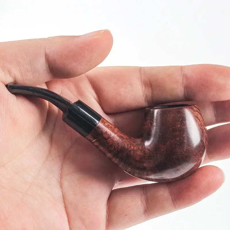 

Smoker Bent Type Smoking Pipes Pipe Handmade with Copper Ring Design Classic Shape Fit 9mm Filters Gift Set