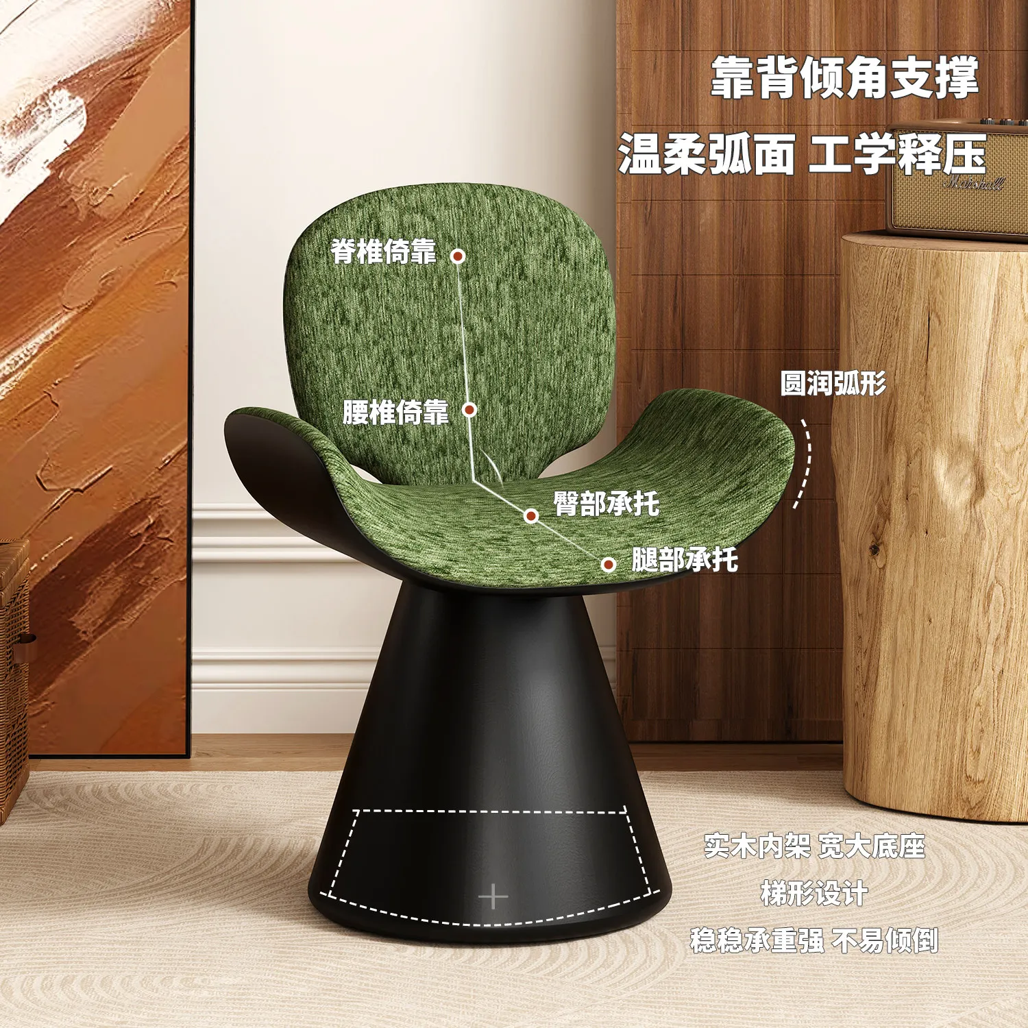 Dressing stool bedroom makeup chair French retro dining chair sedentary makeup stool home stool backrest dressing chair
