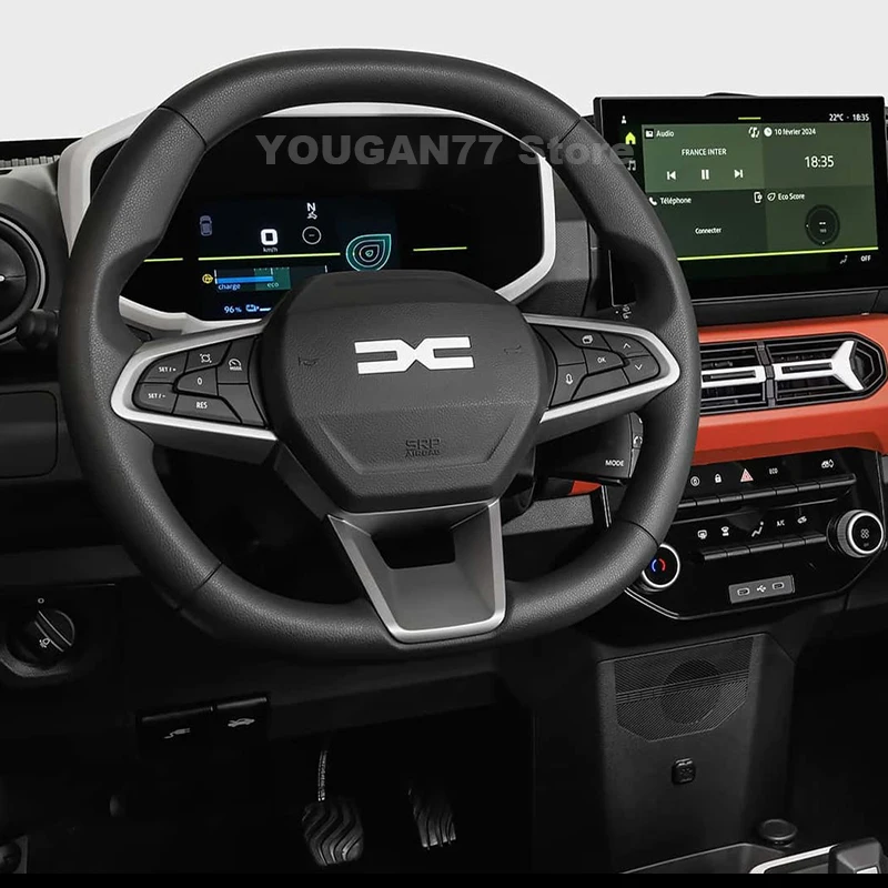 

Leather Car Steering Wheel Cover For NEW Dacia Spring 2024 Non-slip Auto Steering Wheel Dacia bigster Accessories 2025