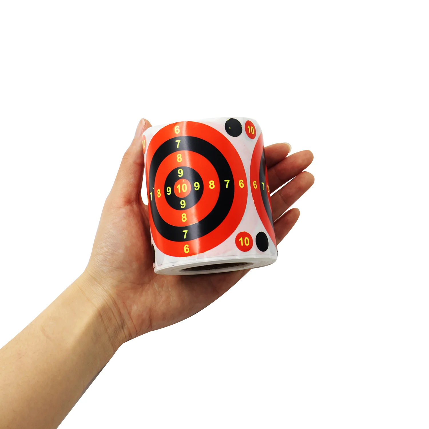 300 قطعة من أهداف الورق ذاتية اللصق للرماية - لفة أهداف ورقية تفاعلية مقاس 3 بوصة لإطلاق النار على الحبيبات