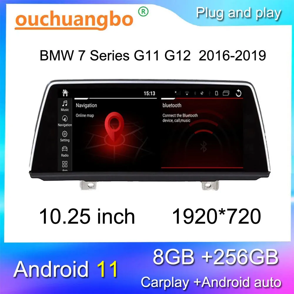 

Ouchuangbo Автомагнитола для 10,25 дюймов 7 серии G11 G12 730i 740i 750i 2016-2019 стерео android все в одном медиаплеер