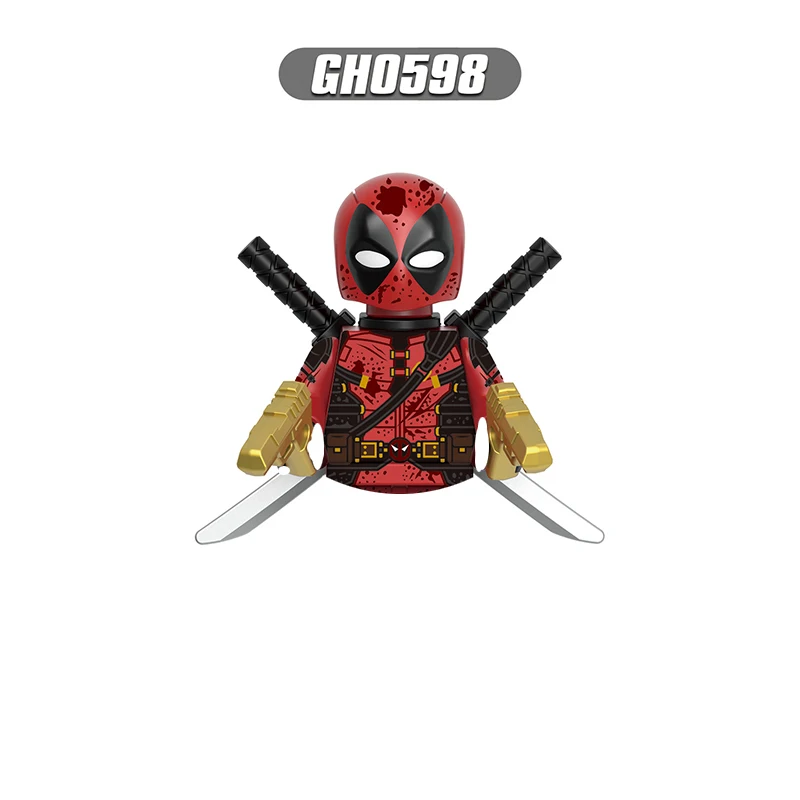 Marvel Legends Blocos de Construção para Crianças, DIY Figures Bricks, Deadpool Toys, Gambit Gifts, Elektra Figures, Party GH0596, New