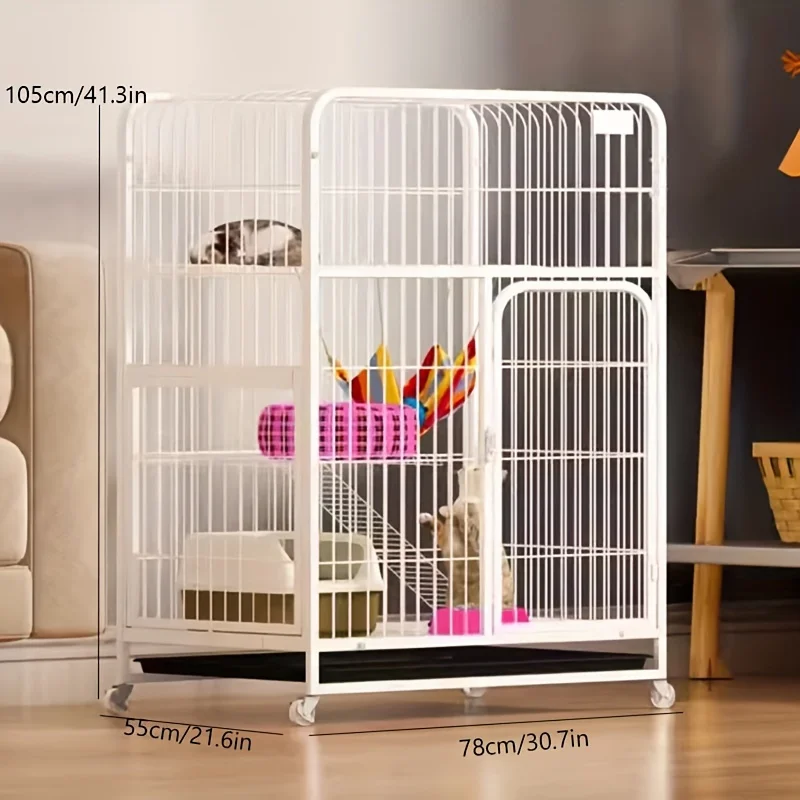 Black Square TubeDog Cage Extra Large Free Space Pet Cat House Indoor Cat Houses For Small And Medium-Sized Cat Households