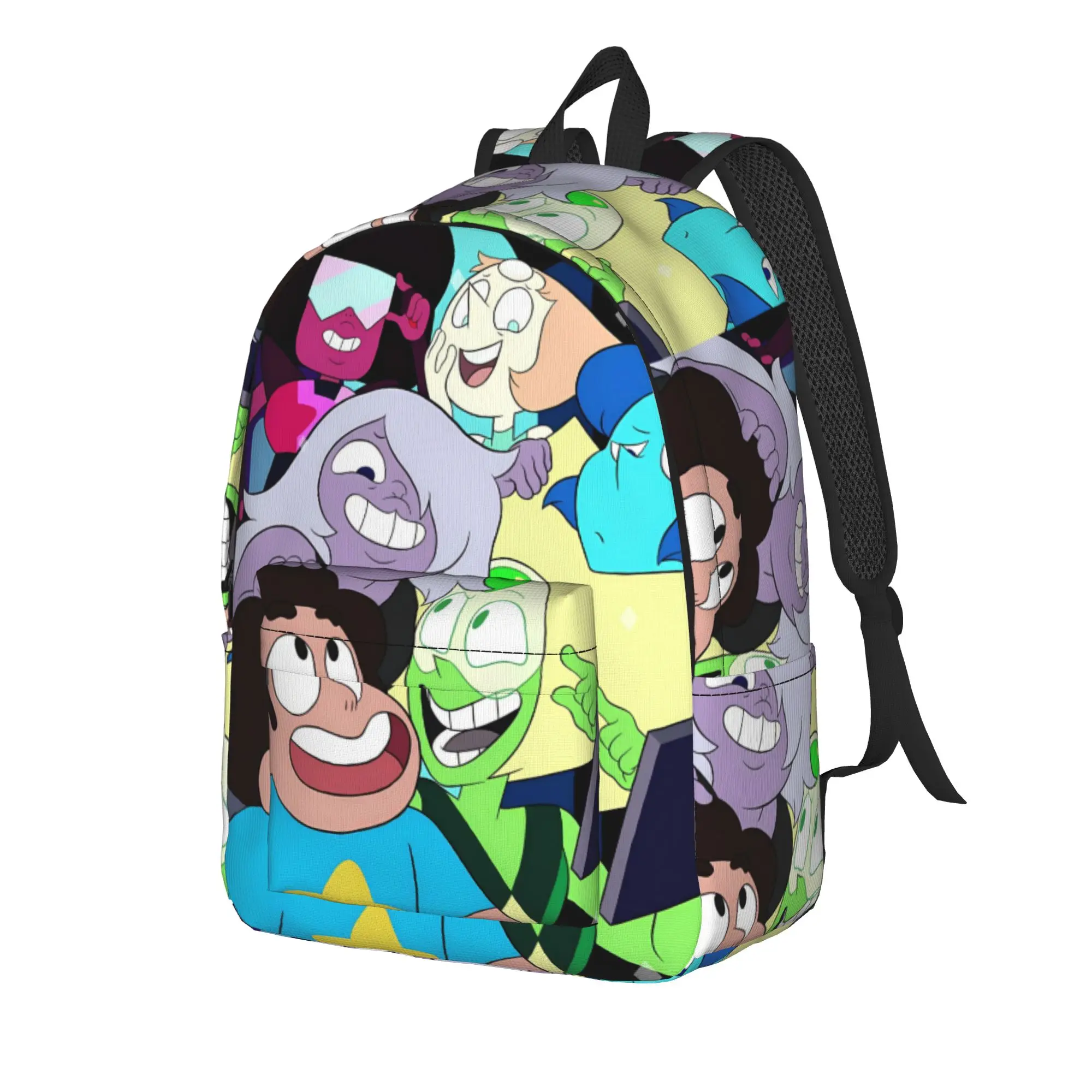 Crystal Gems Steven Universe Backpack Unisex  Breathable Backpacks Polyester Stylish School Bags University Colorful Rucksack
