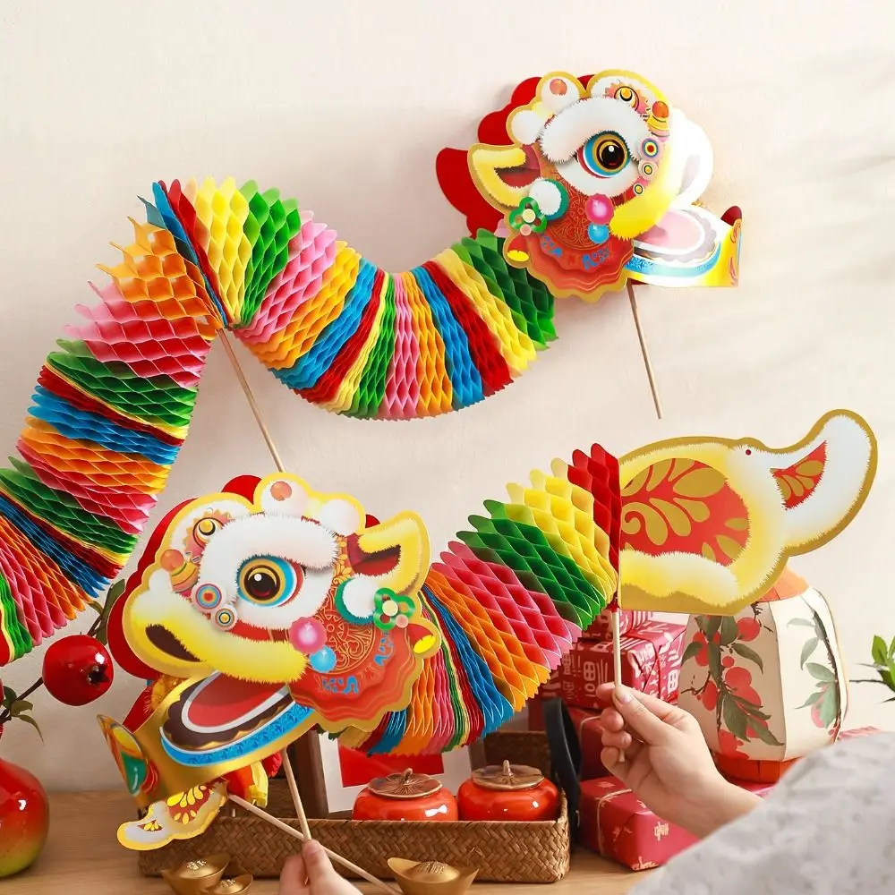 

Chinese Style Paper Dance Dragon Handicrafts Paper Dragon Chinese Handheld Dragon Spring 3D Decoration Handmade