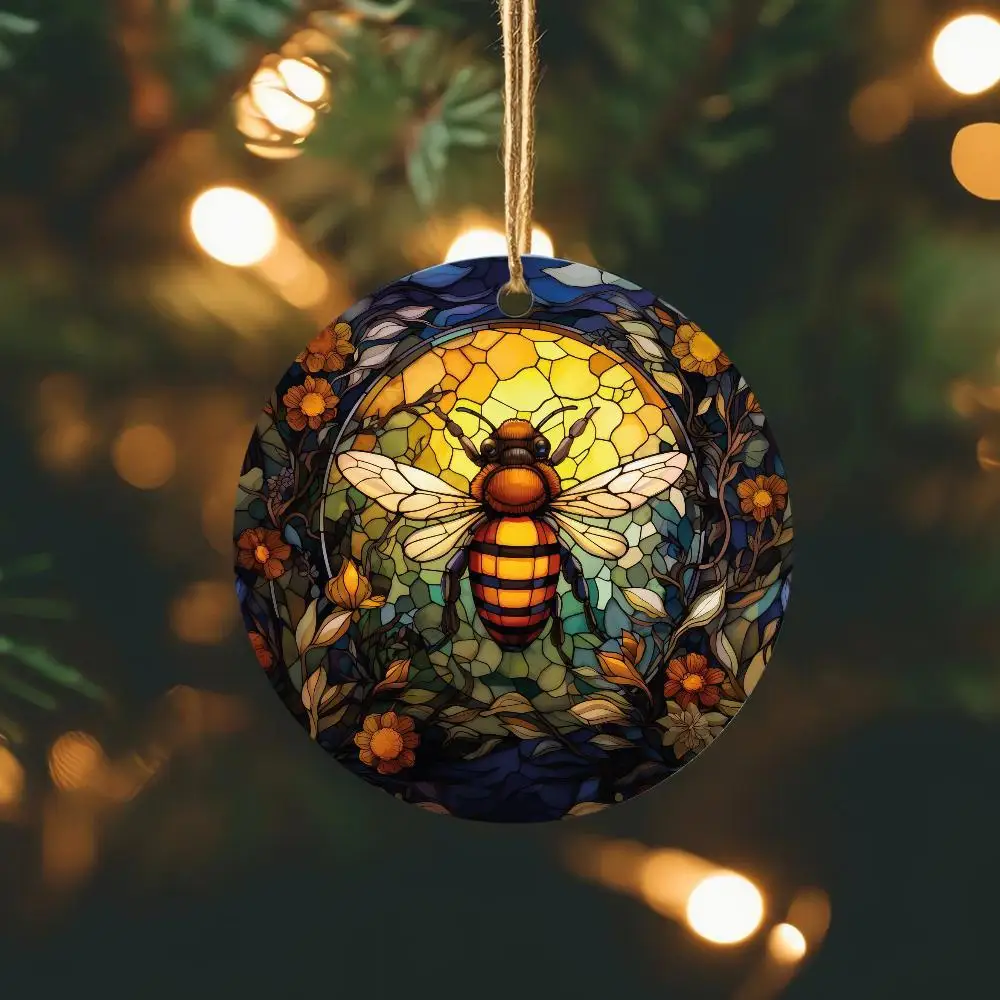 

New Bee Holiday Decorations Holiday Tree Top Decorations Hanging Decorations Are Perfect for Craft Lovers and Couples