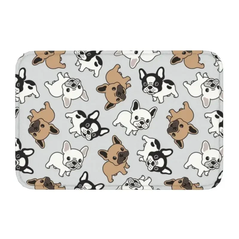 French Bulldog Front Door Entrance Mat Non-slip Floor  Kitchen Bathroom   Living Room   Bedroom Home Decor Rug