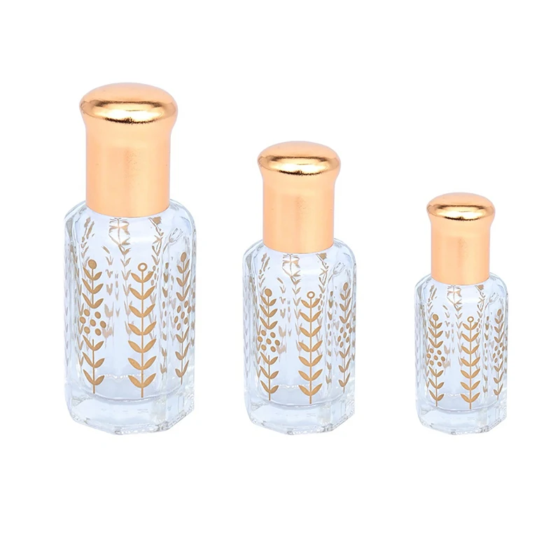 

1pcs Mini Glass Roller Bottle Portable Perfume Essential Oil Container DIY Sample Vial Roll-on Bottle Cosmetics Jar Scent-bottle